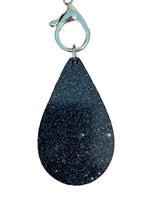 
              Glitter Acrylic Teardrop Pendant-Black
            