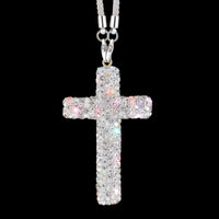 Rhinestone Cross Car Ornament