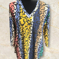 Multi Animal Print Tunic Top