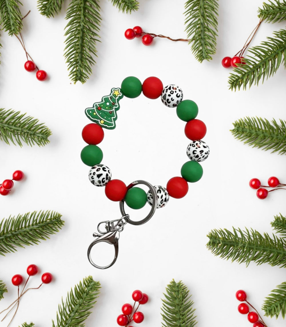 Christmas Tree Bracelet Keychain