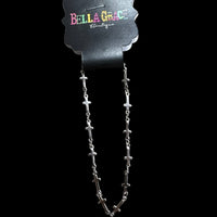 Silver Cross Chain Bracelet