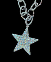 
              Rhinestone AB Star Necklace Set
            