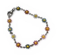 
              Dainty Flower Chain Bracelet-Delicate Floral Jewelry
            