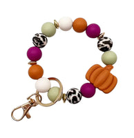 
              Pumpkin Bracelet Keychain-Rust
            