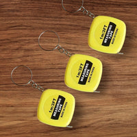 Keychain with Mini Retractable Tape Measure