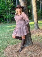 
              Boho Tile Print Babydoll Dress
            