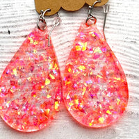 Glitter Acrylic Teardrop Earring