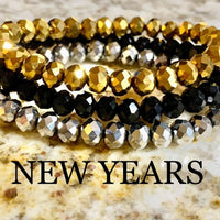 Crystal Bead Bracelet Stack-New Years