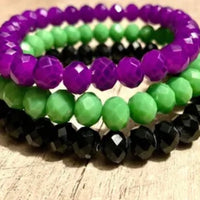 Crystal Bead Bracelet Stack-Witchy