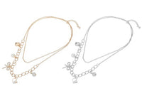 
              Bow Pearl Charm Double Layered Necklaces
            
