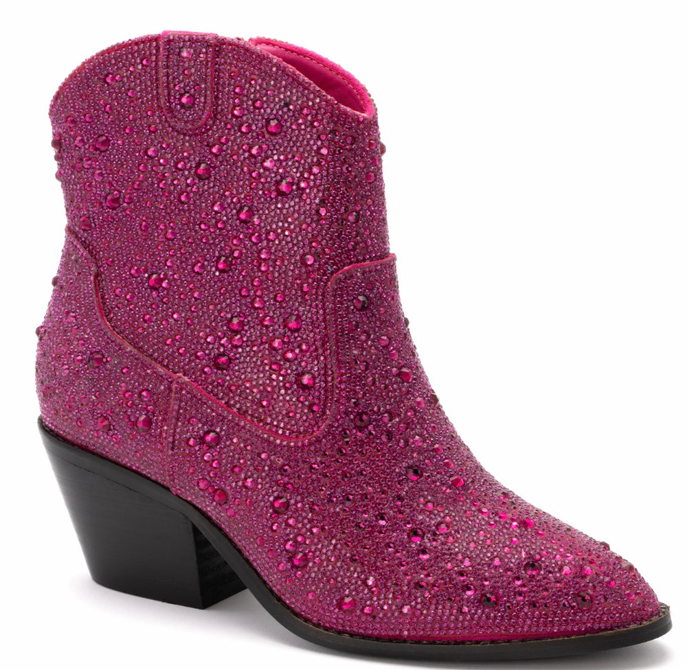 Corky’s Shine Bright Fuchsia Rhinestone Booties