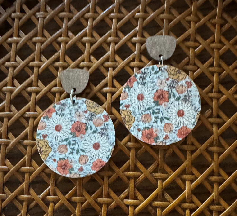 Floral Print Earrings