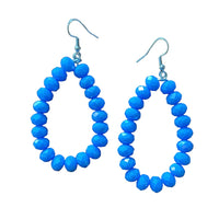 Crystal Beaded Earrings-Periwinkle