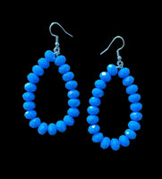 
              Crystal Beaded Earrings-Periwinkle
            