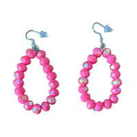 Pink AB Teardrop Earrings