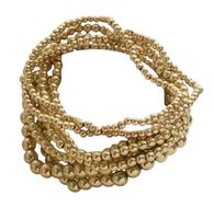 
              Gold Bead Stretch Bracelet Stack
            