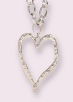 
              Hammered Heart Pendant Necklace
            