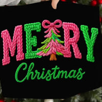Merry Christmas Faux Yarn Design Tee