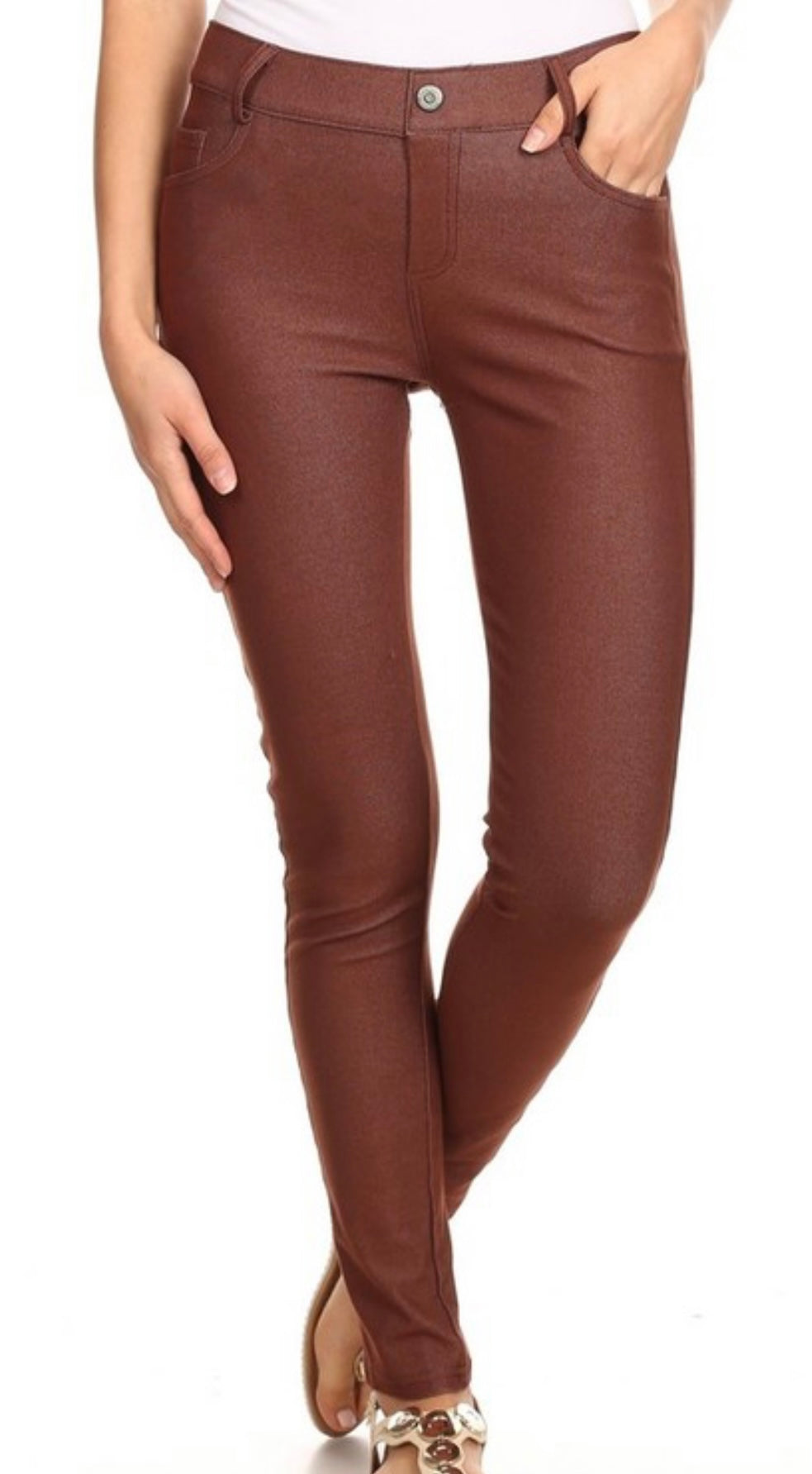 Coffee 5-Pocket Skinny Jegging