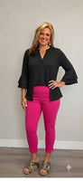 
              $10! Magic High Waisted Skinny Capri-Hot Pink
            
