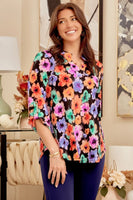 
              Lizzy Black Multi Floral Tunic Top
            