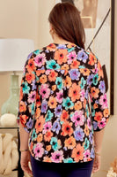 
              Lizzy Black Multi Floral Tunic Top
            