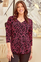 
              Black & Pink Paisley Tunic Top
            