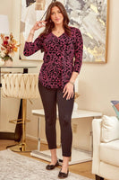 
              Black & Pink Paisley Tunic Top
            