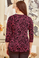 
              Black & Pink Paisley Tunic Top
            