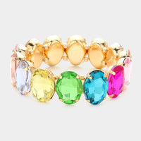 Multicolor Stone Stretch Bracelet