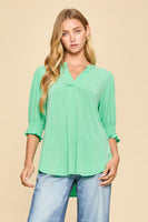 
              Dear Scarlett Lizzy Smock Top - Comfortable & Stylish Everyday Wear - Crushed Mint
            