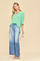 
              Dear Scarlett Lizzy Smock Top - Comfortable & Stylish Everyday Wear - Crushed Mint
            