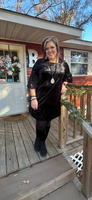 
              $10 Plus Velvet Tunic Dress-Black
            