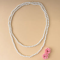 60” Crystal Bead Necklace-White AB