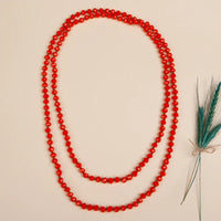 60” Orange Beaded Necklace