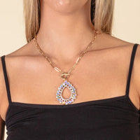 AB Crystal Pendant Necklace