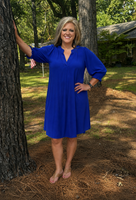 
              Dear Scarlett Lizzy Petal Dress - Elegant Women's Dress - Royal Blue
            