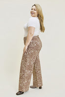 
              Judy Blue LUX Retro Wide-Winter Leopard Jeans
            