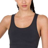 Athletic Racerback Padded Bra, Black