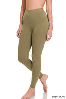 
              Premium Cotton Legging in Dusty Olive, reg size
            