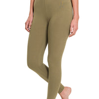 Premium Cotton Legging in Dusty Olive, reg size