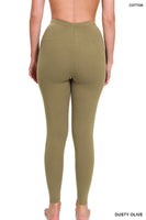 
              Premium Cotton Legging in Dusty Olive, reg size
            