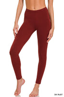 
              Premium Cotton Legging in Dark Rust, reg size
            