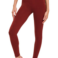 Premium Cotton Legging in Dark Rust, reg size