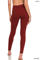 
              Premium Cotton Legging in Dark Rust, reg size
            