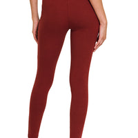 Premium Cotton Legging in Dark Rust, reg size