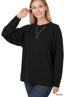 
              French Terry Raglan Pullover, Black
            