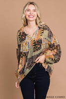 
              Mix and Match Bubble Sleeve Top
            