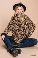 
              Trendy Animal Print Pullover Top
            