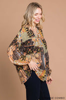 
              Mix and Match Bubble Sleeve Top
            